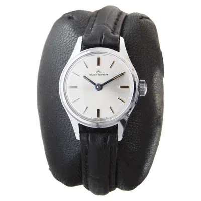 Pre-owned Bucherer Stainless Steel Ladies Sport Watch In New Old Stock Condition 1950's In Multi