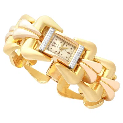 Pre-owned Bucherer Swiss Wristwatch In Yellow, Rose, And White Gold