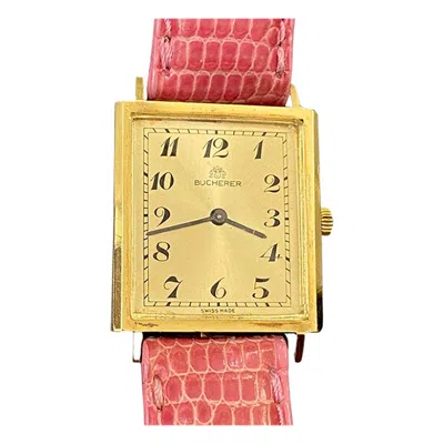 Pre-owned Bucherer Vintage  24mm 18k Gold Women's Wrist Watch In Multi