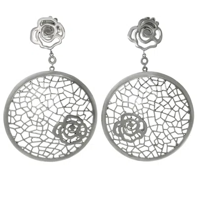 Pre-owned Bucherer White Gold Floral Drop Earrings