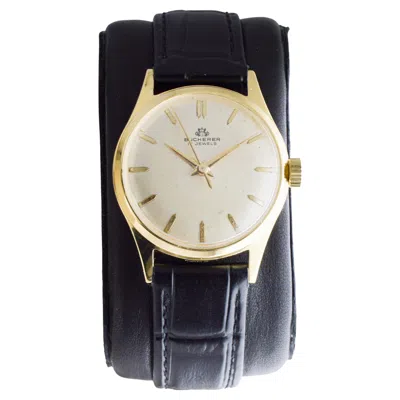 Pre-owned Bucherer Yellow Gold Filled Art Deco Watch Circa 1960's With Original Dial