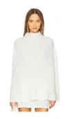 Buci Ambrosia Knit Poncho In Marshmallow