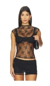 Buci Ember Lace Top In Black