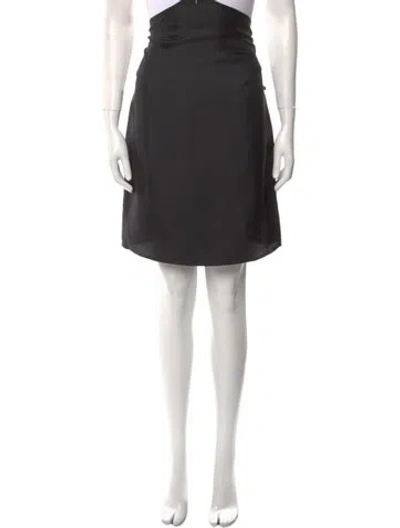 Pre-owned Buci Nyc Silk Knee-length Skirt In Black