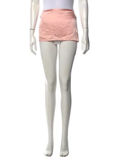 Pre-owned Buci Nyc Silk Mini Skirt In Pink