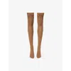 Buci Nyc Womens Cocoa Bow Knitted Wool-blend Stockings