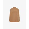 Buci Nyc Womens Cocoa Ambrosia Funnel-neck Wool-bland Cape Xs In Brown