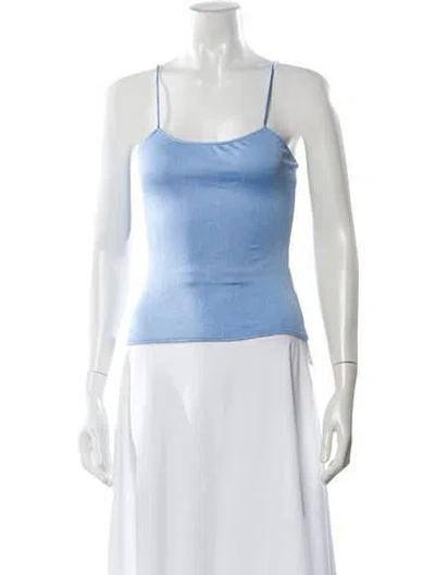 Pre-owned Buci Silk Scoop Neck Top In Multi