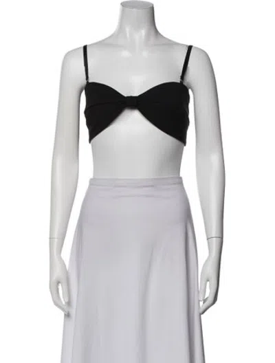 Pre-owned Buci Square Neckline Sleeveless Crop Top In White