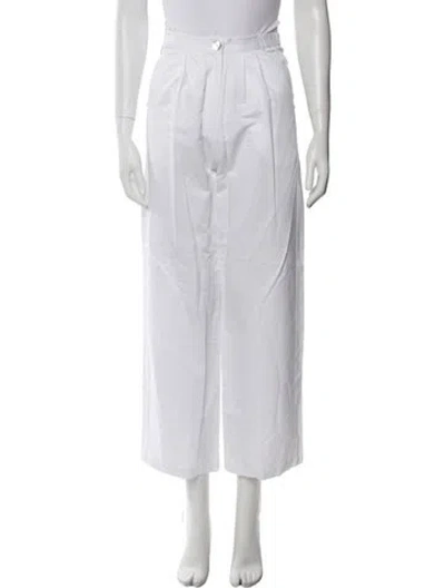 Pre-owned Buci Straight Leg Pants In White