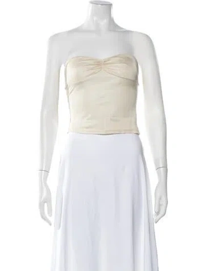 Pre-owned Buci Strapless Top In Neutral