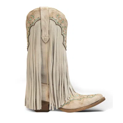 Buck & Brana Franny Leather Cowgirl Boots - Classic Western Style & Comfort By  Fra In White