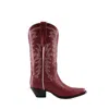 Buck & Brana Isabella Leather Cowgirl Boots In Red