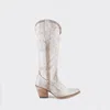 Buck & Brana Women's Kenia Cowgirl Leather Boots In White In White