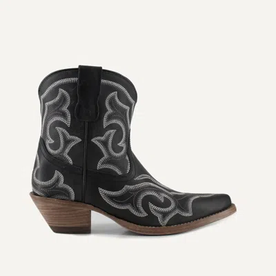 Buck & Brana Regina Leather Cowgirl Boots - Classic Western Elegance & Comfort By  Reg In Black