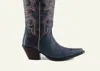 Buck & Brana Tessa Fine Leather Cowgirl Boots In Petroleum In Blue