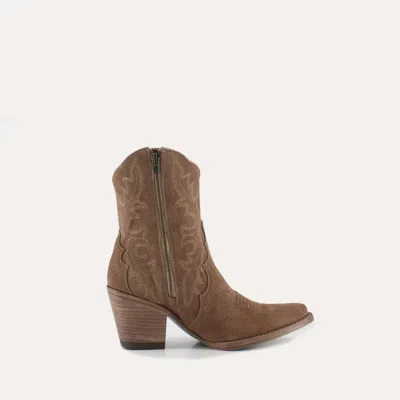 Pre-owned Buck & Brana Women's Brooke Leather Cowgirl Boots In Camel