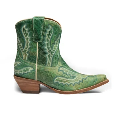 Buck & Brana Women's Eleanor Leather Cowgirl Boots In Turquoise In Blue