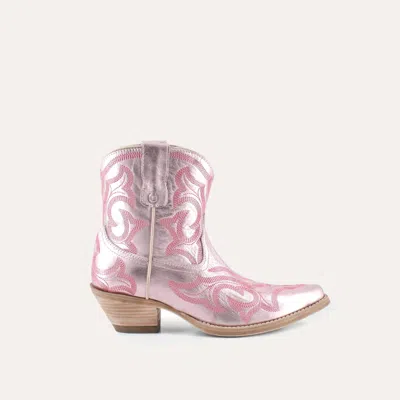 Buck & Brana Women's Regina Leather Cowgirl Boots In Ballet In Pink