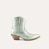 Buck & Brana Women's Regina Leather Cowgirl Boots In Mint In Multi