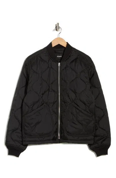 Buck Mason Airlight Ripstop Nylon Bomber Jacket In Black