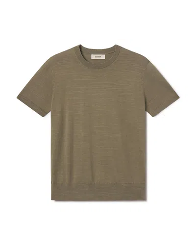 Buck Mason Avalon Knit Crewneck Tee In Brown