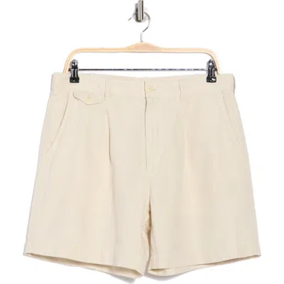 Buck Mason Capitola Linen Blend Shorts In Silver