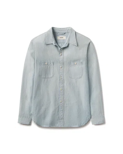 Buck Mason Chambray Work Shirt In Blue