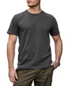 Buck Mason Cotton Textured Tee In Coal Venice Wash