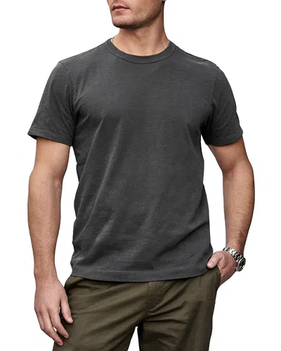 Buck Mason Cotton Textured Tee In Coal Venice Wash