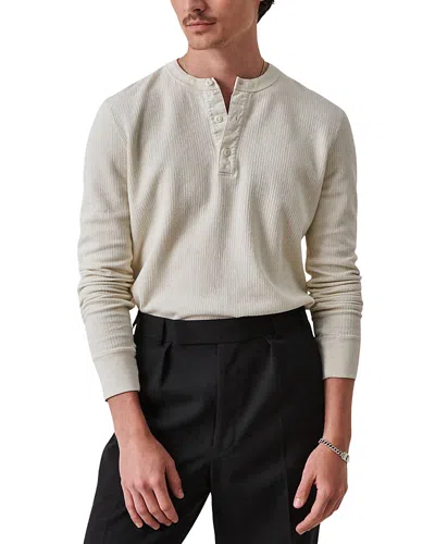 Buck Mason Cotton Thermal Henley In Natural