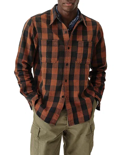 Buck Mason Craftsman Cotton Flannel Plaid Classic Fit Button Down Work Shirt In Sequoia Plaid