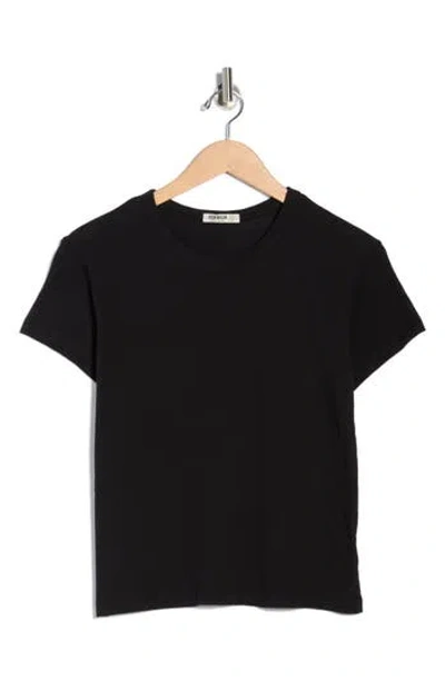 Buck Mason Crewneck Slubbed T-shirt In Black
