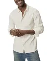 Buck Mason Draped Cotton Blend Twill Classic Fit Button Down Shirt In Natural