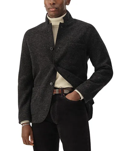 Buck Mason Felted Wool Chore Jacket In Marled Deep Charcoal