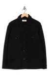 Buck Mason Felted Wool Field Shirt Jacket In Black