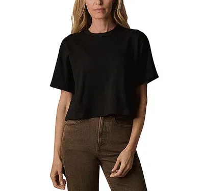 Buck Mason Field Spec Boyfriend Crop Tee In Black