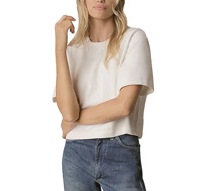 Buck Mason Field Spec Boyfriend Crop Tee In White