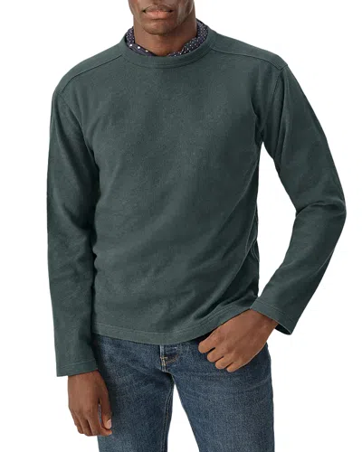 Buck Mason Field Spec Long Sleeve Rugby Tee In Agave