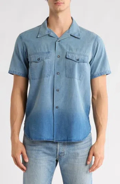 Buck Mason Hammerhead Denim Button-up Shirt In Blue