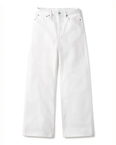 Buck Mason Jet Set High Rise Jeans In Natural In White