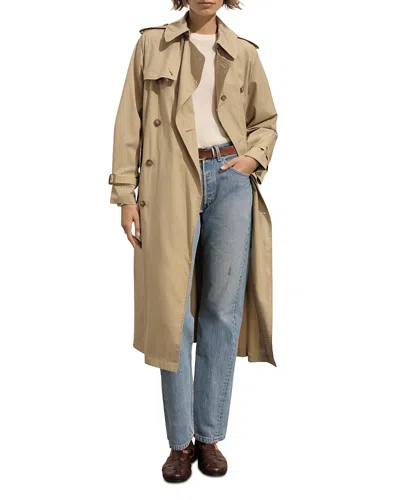 Buck Mason Paperweight Trench Coat In Brown
