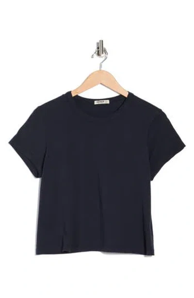 Buck Mason Pima Boxy Crewneck T-shirt In Blue