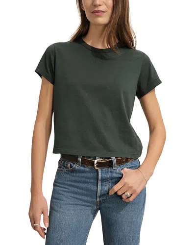 Buck Mason Pima Boxy Crewneck Tee In Seagrass