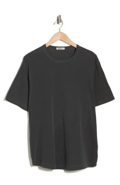 Buck Mason Pima Cotton Curved Hem T-shirt In Black