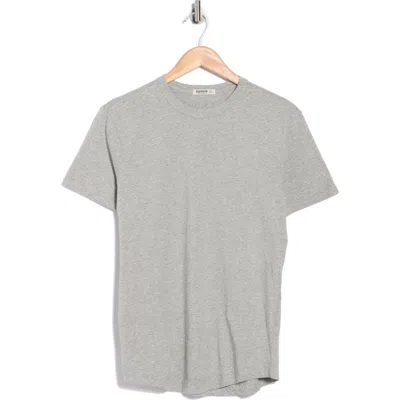 Buck Mason Pima Cotton Curved Hem T-shirt In Gray