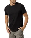 Buck Mason Pima Cotton Curved Hem Tee In Black