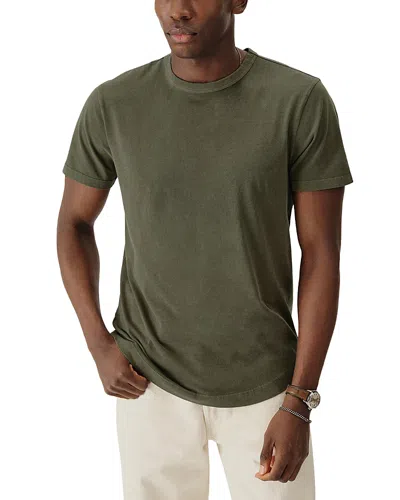 Buck Mason Pima Cotton Curved Hem Tee In Laurel