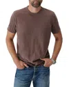 Buck Mason Pima Cotton Curved Hem Tee In Garnet