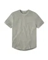 Buck Mason Pima Curved Hem Tee In Gray